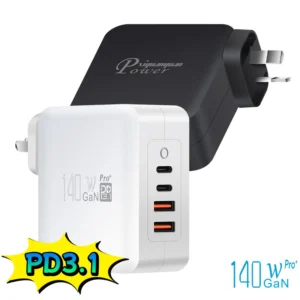 PD140CCAA 140W GaN PD3.1 USB-C 충전기 (MacBook Pro 및 고전력 노트북용)